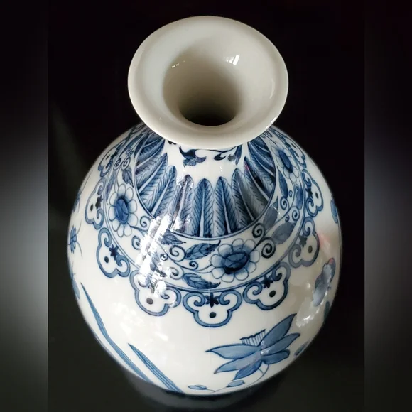 Vntg 12 1/2" Repo. 15th Century Ming Jongle Dynasty Bottle Vase by Andrea Sadek - Picture 7 of 10